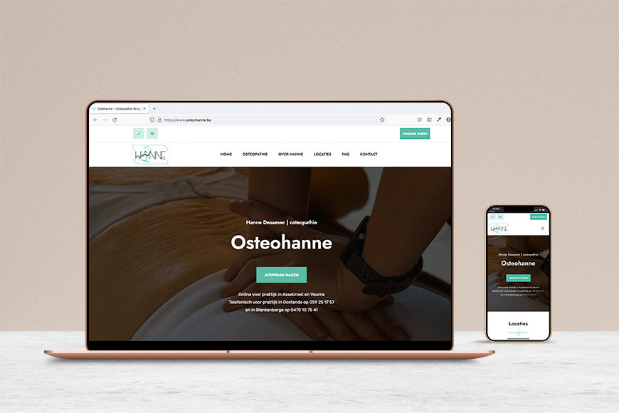 Webdesign realisatie Osteohanne