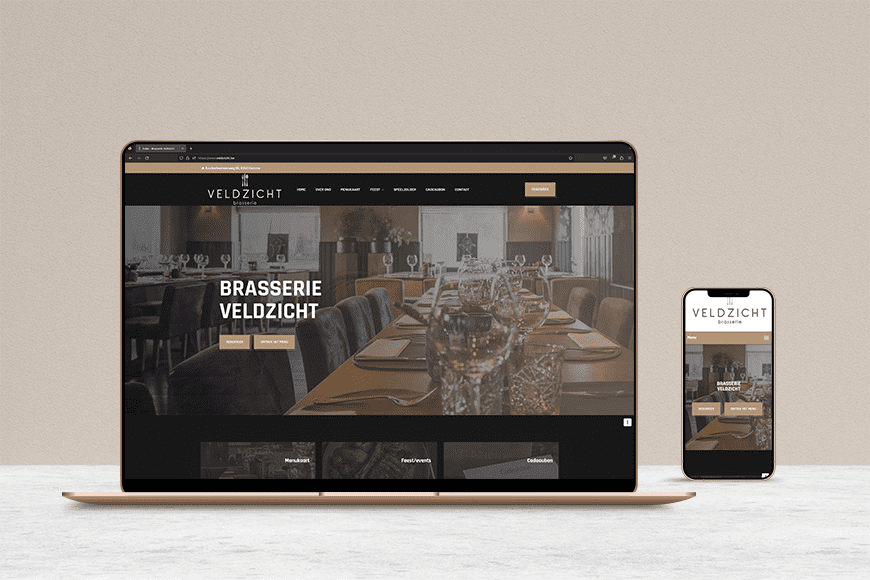 Webdesign realisatie Brasserie Veldzicht
